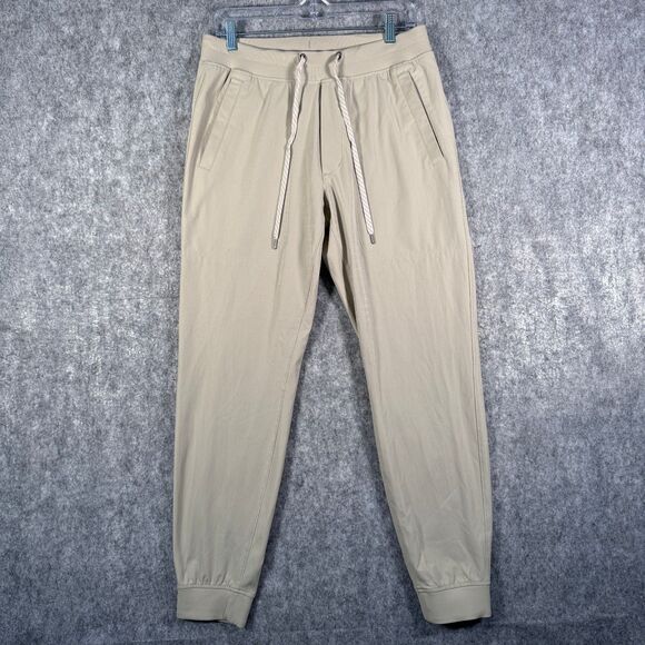 Vuori Pants Mens Size Medium 30x29 Beige Meta Joggers Elastic Waist Drawstring - Picture 1 of 12